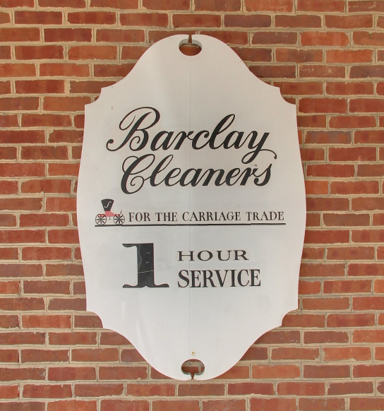 Barclay Cleaners sign