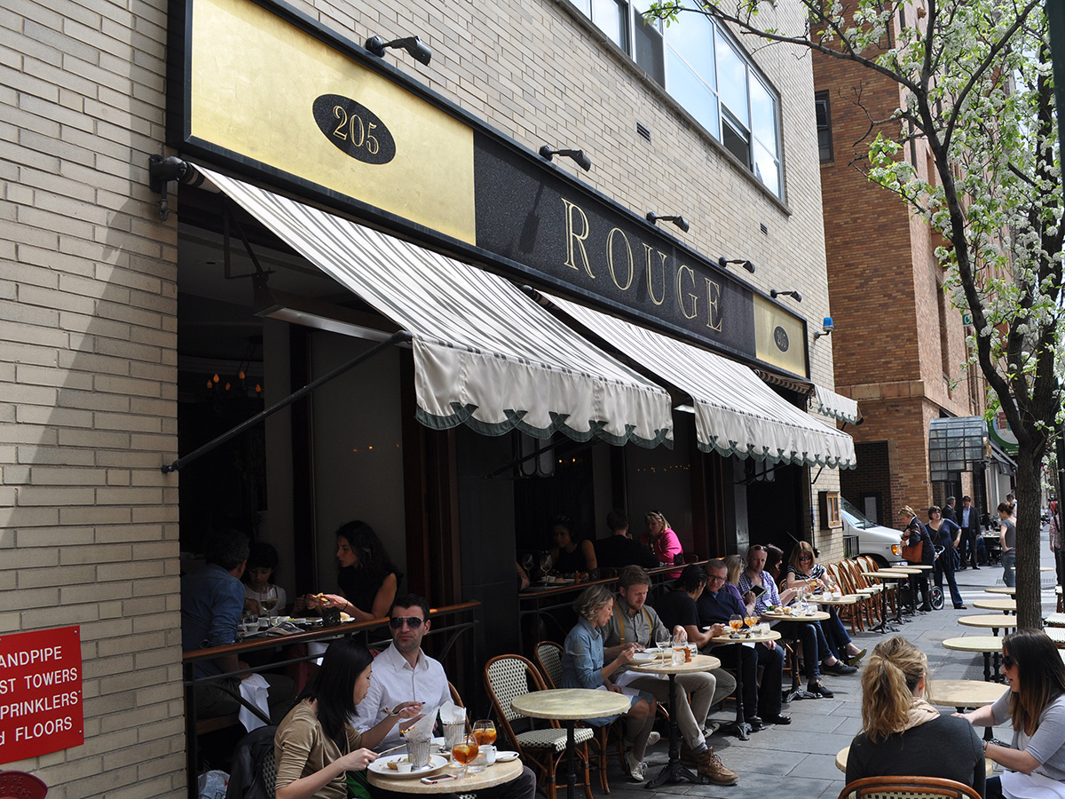 The Rouge cafe exterior tables